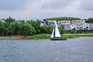 Die Kreuzknoten vor der Insel auf dem Phoenix See